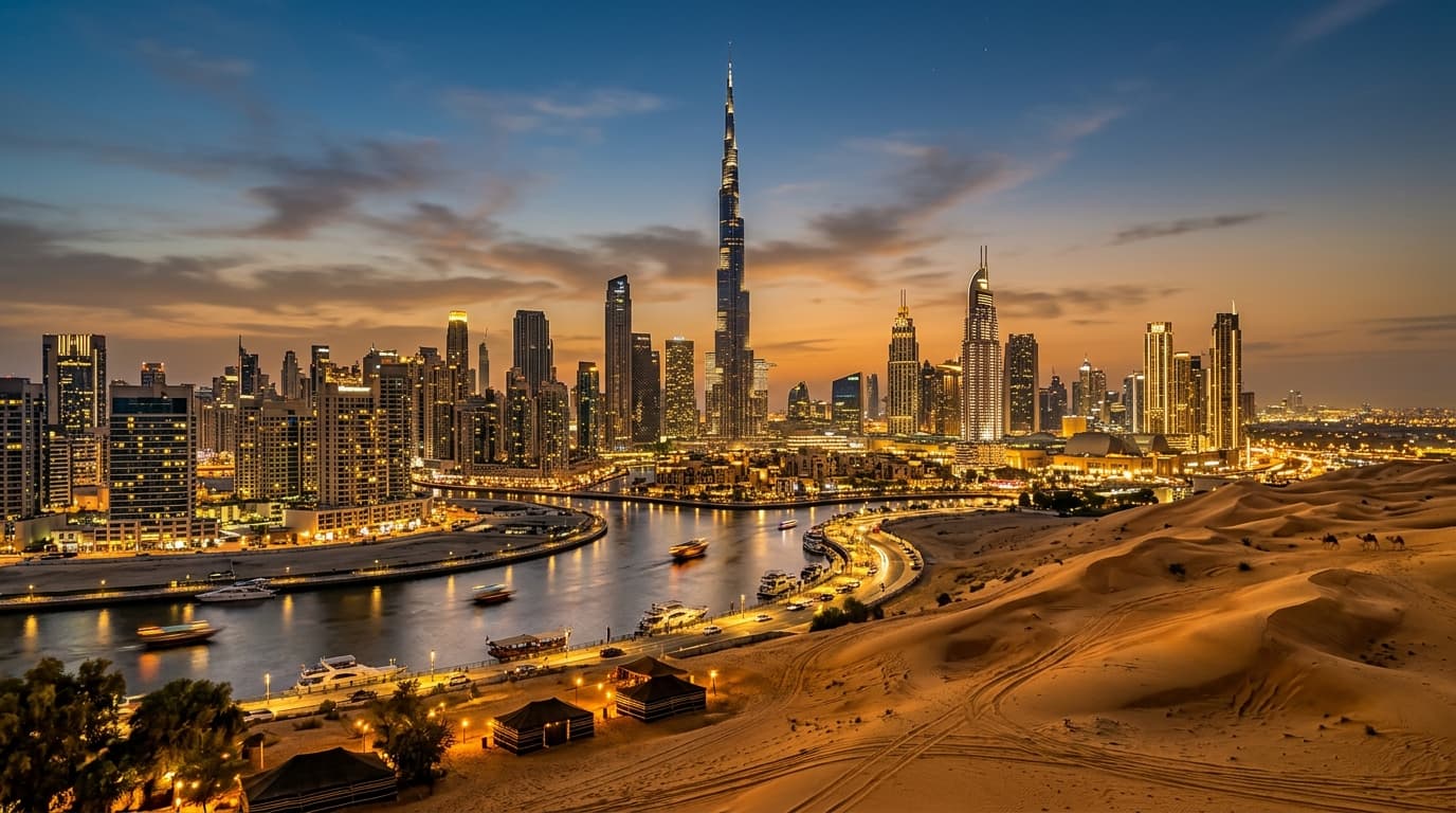 Dubai Downtown skyline and Burj Khalifa